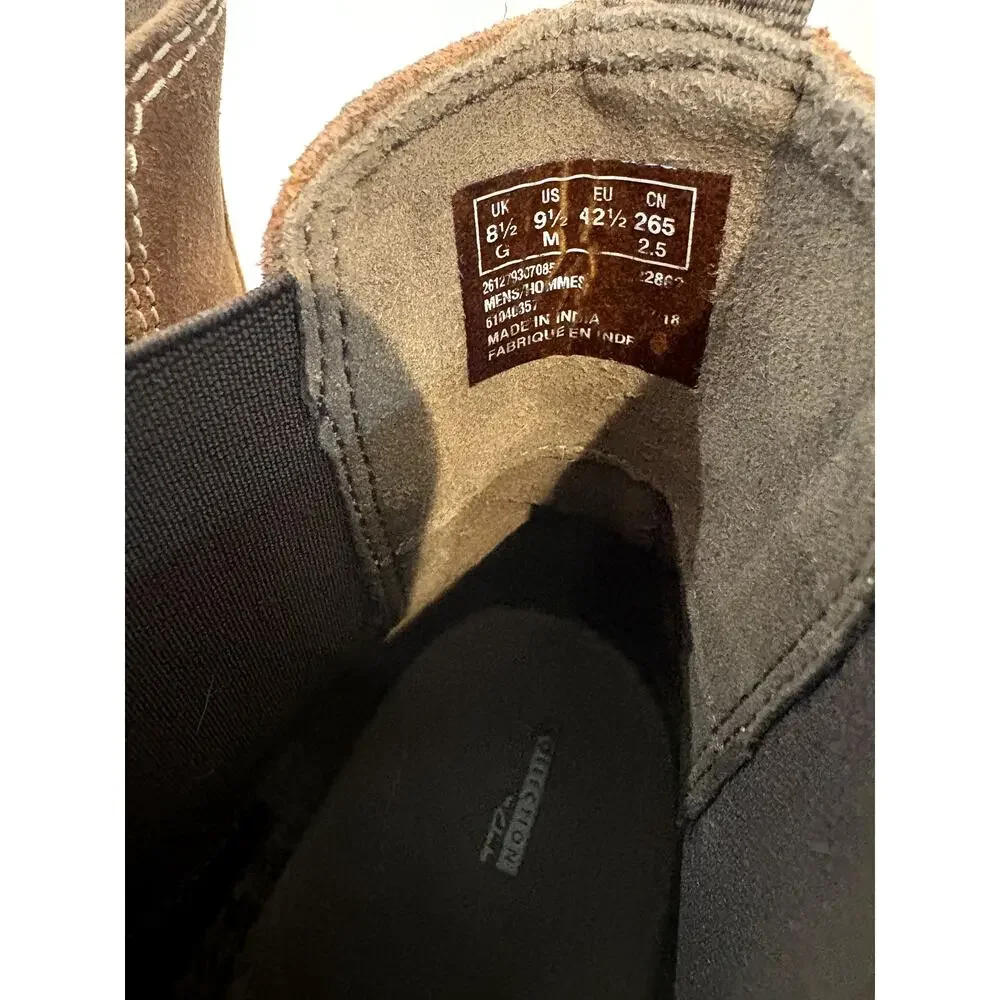 Clarks Men's Collection Brown Suede Chelsea Boots